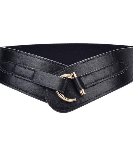 High Quality Elastic Cummerbunds Belt-women-wanahavit-CMYF04 Black-One Size-wanahavit