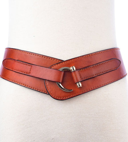 High Quality Elastic Cummerbunds Belt-women-wanahavit-CMYF04 Brown-One Size-wanahavit