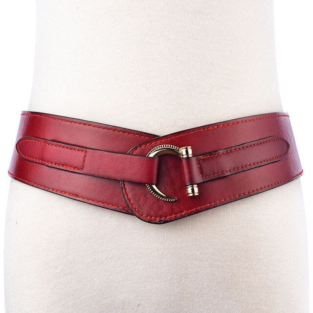 High Quality Elastic Cummerbunds Belt-women-wanahavit-CMYF04 Red-One Size-wanahavit