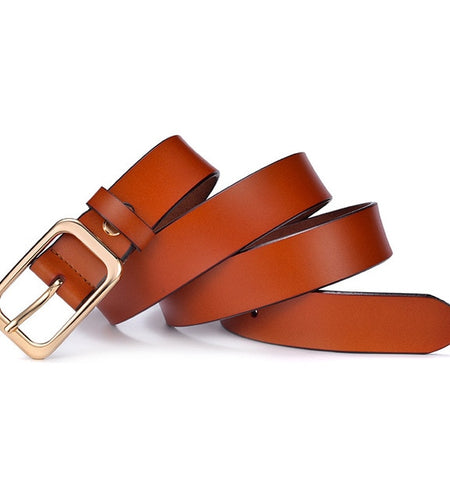 High Quality Designer Vintage Genuine Leather Belt-women-wanahavit-CMND013 Brown-100cm-wanahavit