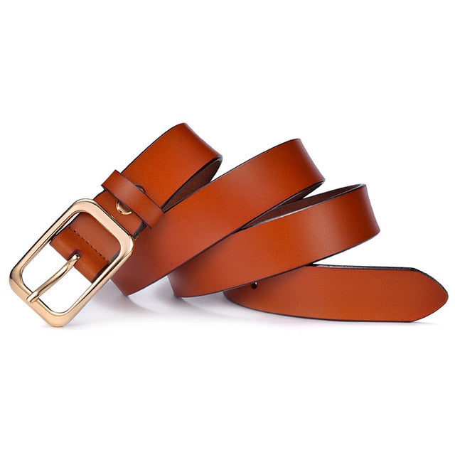 High Quality Designer Vintage Genuine Leather Belt-women-wanahavit-CMND013 Brown-100cm-wanahavit