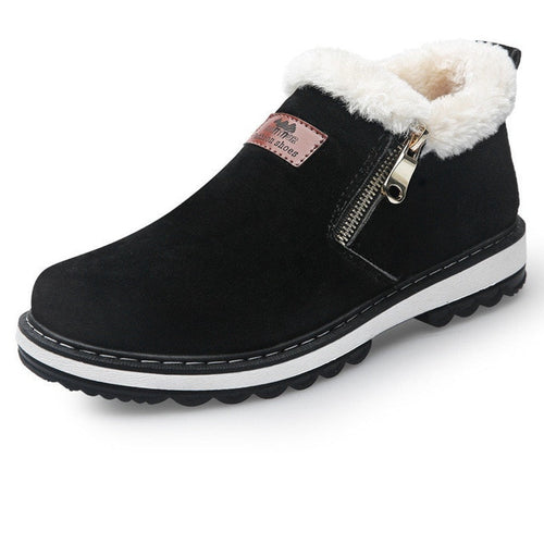 Load image into Gallery viewer, Winter Snow Designer Warm Plush Casual Ankle Boots-men-wanahavit-Black Thick Fur-6.5-wanahavit
