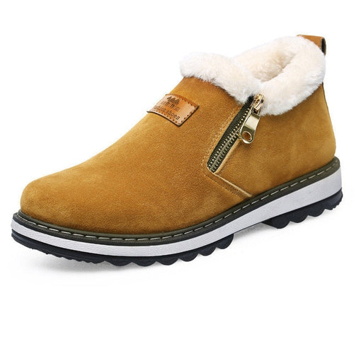 Load image into Gallery viewer, Winter Snow Designer Warm Plush Casual Ankle Boots-men-wanahavit-Brown Thick Fur-6.5-wanahavit
