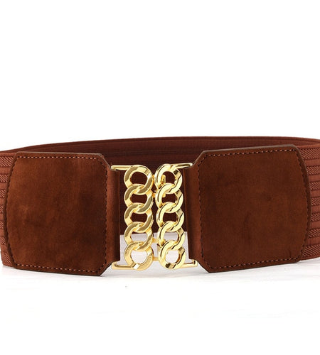 High Quality Strap Cummerbunds Elastic Belt-women-wanahavit-XYYF02 Brown-One Size-wanahavit