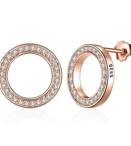 925 Sterling Clear Round Shape Pendant Earring-women-wanahavit-926 Silver-wanahavit