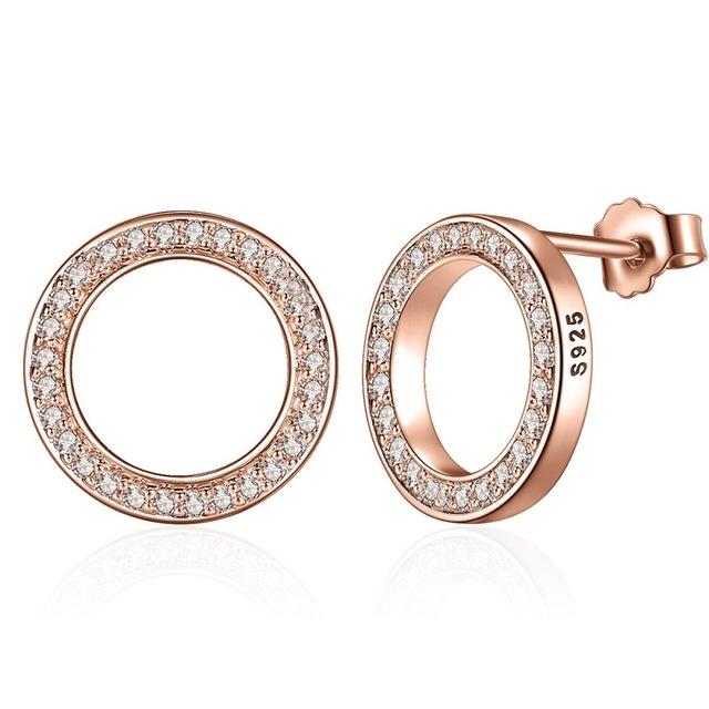 925 Sterling Clear Round Shape Pendant Earring-women-wanahavit-926 Silver-wanahavit