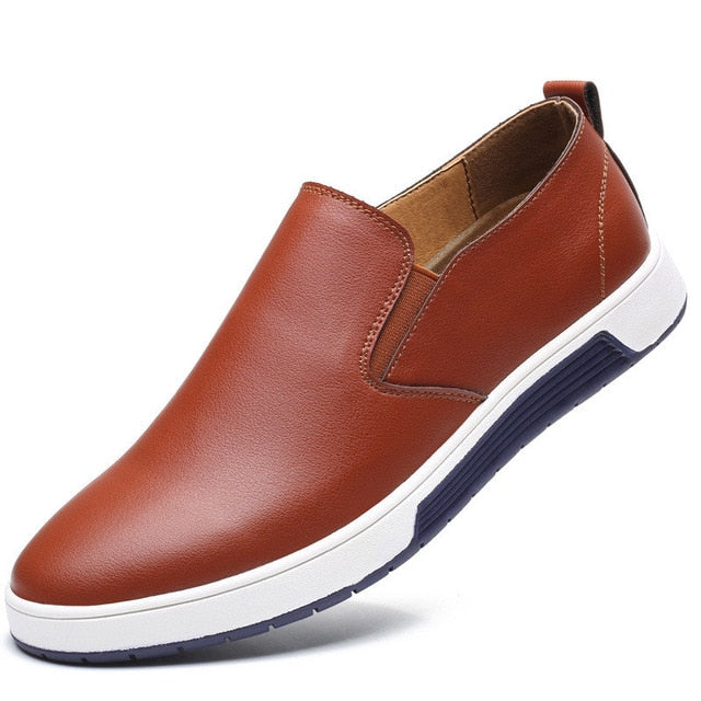 Italian Designer Autumn Leather Slip On Loafers Shoes-men-wanahavit-Brown Casual Shoes-5.5-wanahavit