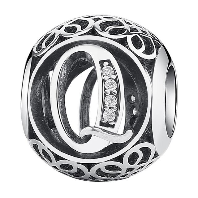 925 Sterling Silver Vintage Alphabet Letter Beads Fit Charms Bracelet-women-wanahavit-Q-wanahavit