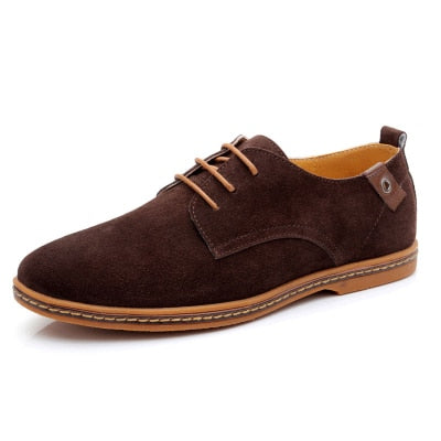 Load image into Gallery viewer, Fashion Suede Leather Casual Flat Lace Up Shoes-men-wanahavit-brown-6-wanahavit
