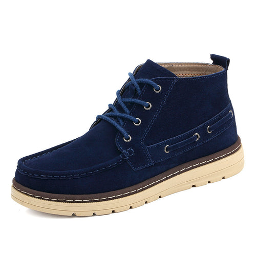 Load image into Gallery viewer, Winter Fashion Cow Suede Leather Ankle Boots Shoes-men-wanahavit-Blue-6-wanahavit
