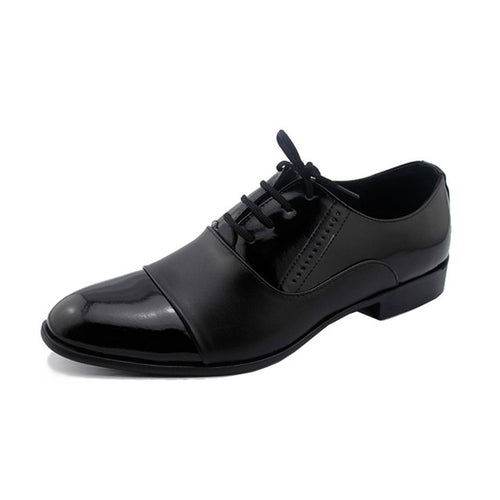 Load image into Gallery viewer, Autumn Fashion Patent Soft Leather Oxford Shoes-men-wanahavit-black-6-wanahavit
