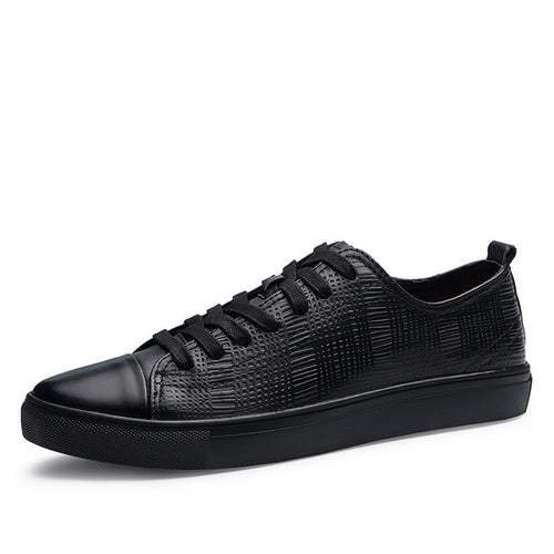 Load image into Gallery viewer, Genuine Leather Interweave Oxford Shoes-men-wanahavit-black sneakers-6-wanahavit

