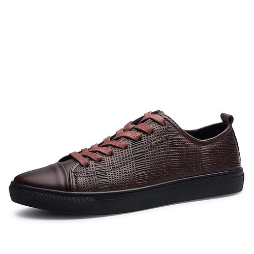 Load image into Gallery viewer, Genuine Leather Interweave Oxford Shoes-men-wanahavit-brown sneakers-6-wanahavit
