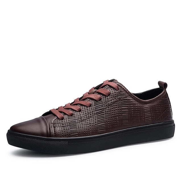 Genuine Leather Interweave Oxford Shoes-men-wanahavit-brown sneakers-6-wanahavit