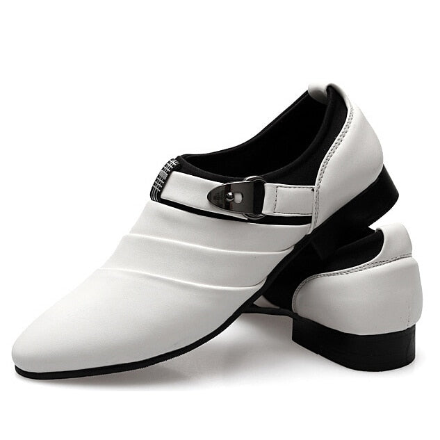 British Style Pointed Toe Oxfords Leather Slip On Shoe-men-wanahavit-white-6.5-wanahavit
