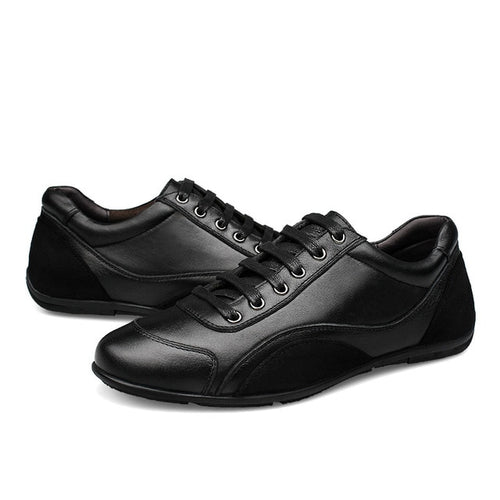 Load image into Gallery viewer, Genuine Leather High Quality Trendy Lace Up Shoes-men-wanahavit-Black Shoes-5-wanahavit

