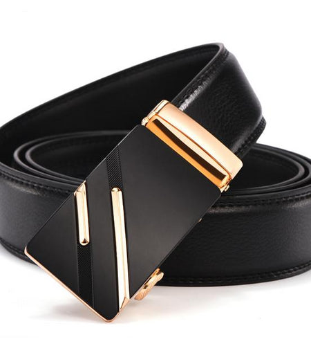 New Designer Automatic Cowhide Genuine Leather Belt-men-wanahavit-ZD03 Gold-100cm-wanahavit
