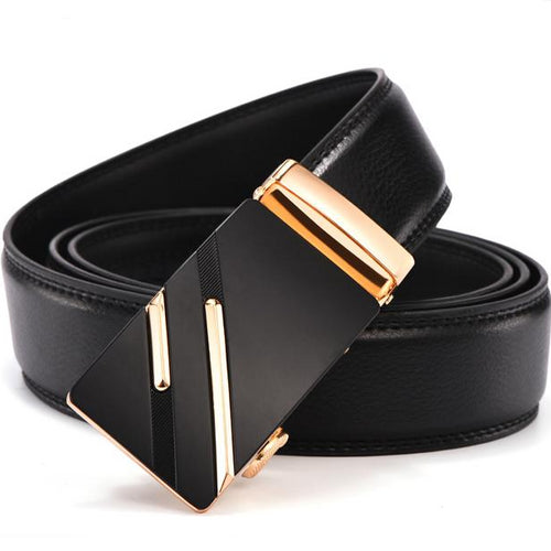 Load image into Gallery viewer, New Designer Automatic Cowhide Genuine Leather Belt-men-wanahavit-ZD03 Gold-100cm-wanahavit
