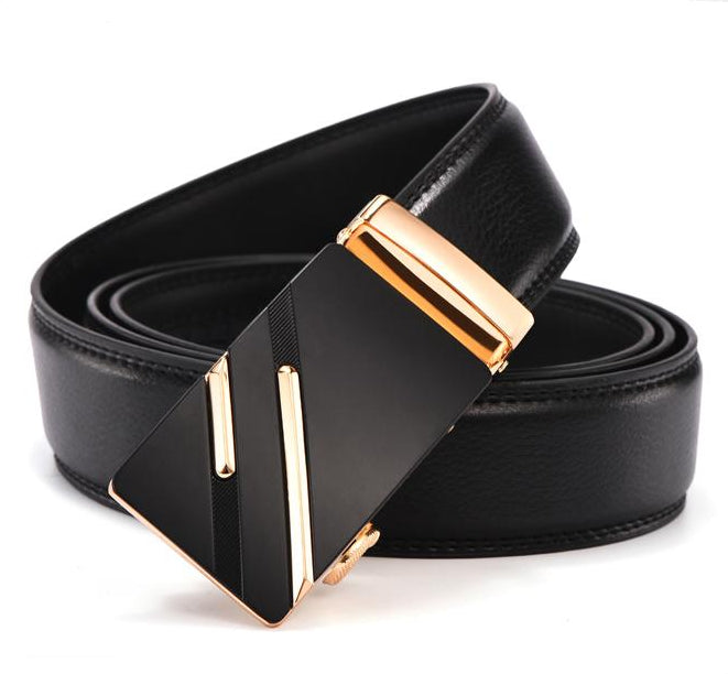 New Designer Automatic Cowhide Genuine Leather Belt-men-wanahavit-ZD03 Gold-100cm-wanahavit