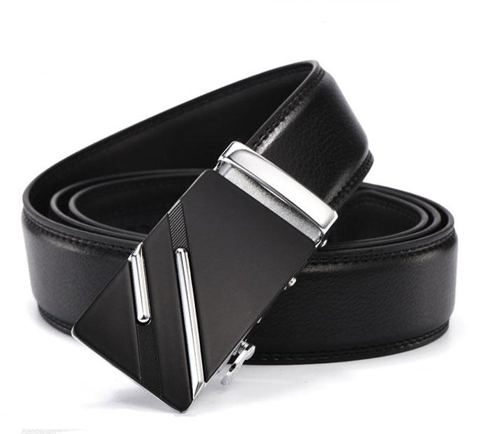 New Designer Automatic Cowhide Genuine Leather Belt-men-wanahavit-ZD03 Slivery-100cm-wanahavit