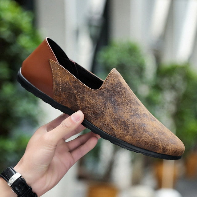 Comfortable Soft Genuine Leather Suede Loafer Shoes-men-wanahavit-Brown Men Loafers-11-wanahavit