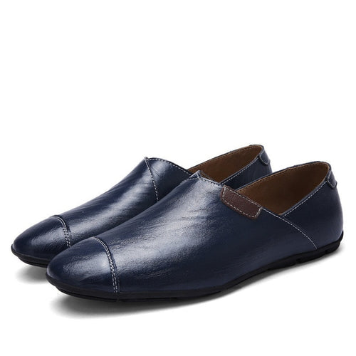 Load image into Gallery viewer, Fashion Italian Style Genuine Leather Slip On Shoes-men-wanahavit-Blue Shoes-5.5-wanahavit

