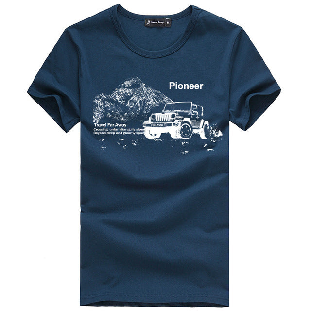 Comfortable Summer Printed Shirt #truck-men-wanahavit-Dark Blue-M-wanahavit