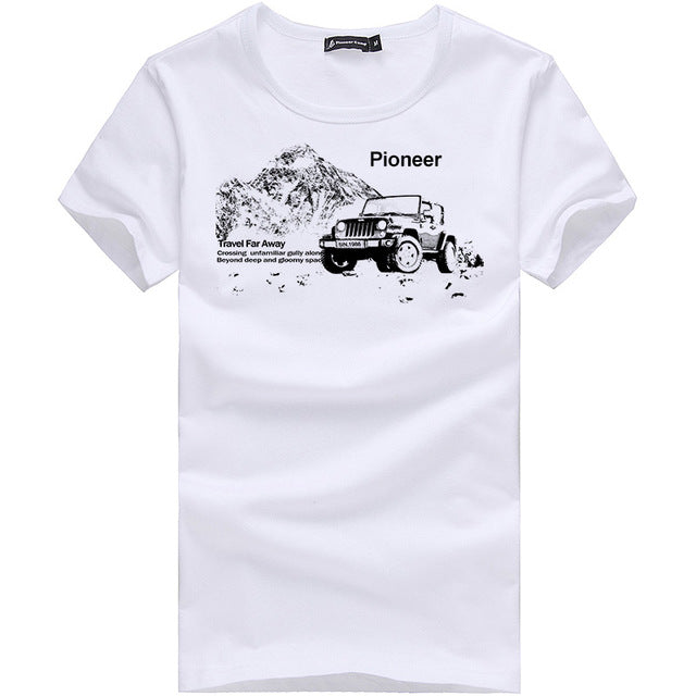 Comfortable Summer Printed Shirt #truck-men-wanahavit-White-M-wanahavit
