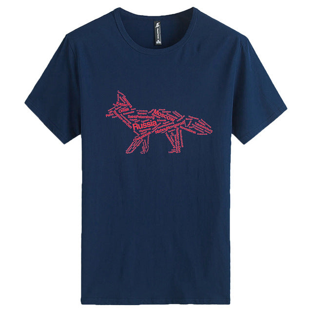 Comfortable Summer Printed Shirt #fox-men-wanahavit-Dark Blue-M-wanahavit