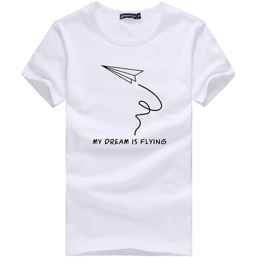 Load image into Gallery viewer, Comfortable Summer Printed Shirt #mydreamisflying-men-wanahavit-White-M-wanahavit
