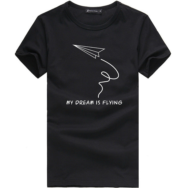 Comfortable Summer Printed Shirt #mydreamisflying-men-wanahavit-Black-M-wanahavit