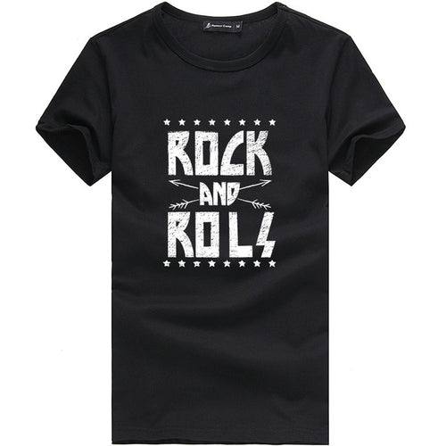 Load image into Gallery viewer, Comfortable Summer Printed Shirt #rocknroll-men-wanahavit-Black-XL-wanahavit
