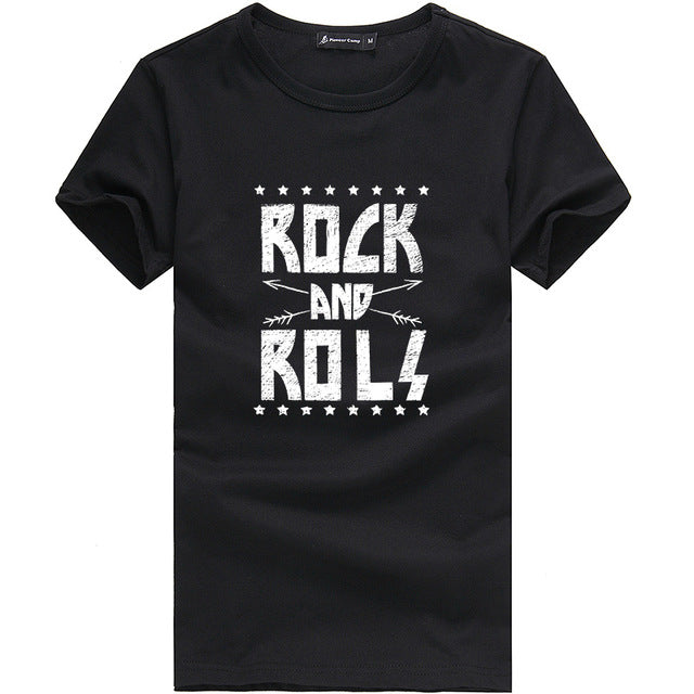 Comfortable Summer Printed Shirt #rocknroll-men-wanahavit-Black-XL-wanahavit