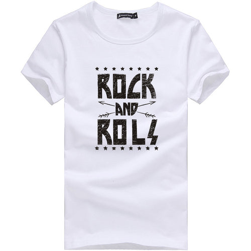 Load image into Gallery viewer, Comfortable Summer Printed Shirt #rocknroll-men-wanahavit-White-XL-wanahavit
