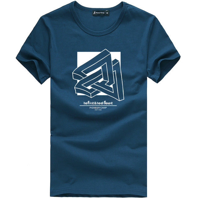 Comfortable Summer Printed Shirt #geometry-men-wanahavit-M-wanahavit