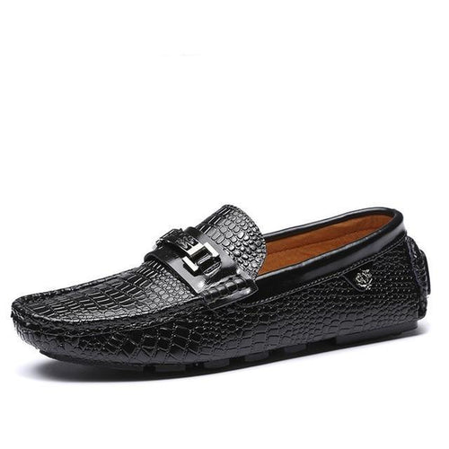 Load image into Gallery viewer, Luxury Casual Genuine Leather Slip On Soft Moccasin Shoe-men-wanahavit-Black Loafers-6-wanahavit
