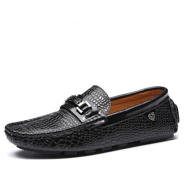 Luxury Casual Genuine Leather Slip On Soft Moccasin Shoe-men-wanahavit-Black Loafers-6-wanahavit