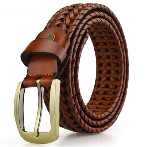Load image into Gallery viewer, Hand Braided Luxury Genuine Leather Belt-men-wanahavit-BZ Man Brown-95CM-wanahavit
