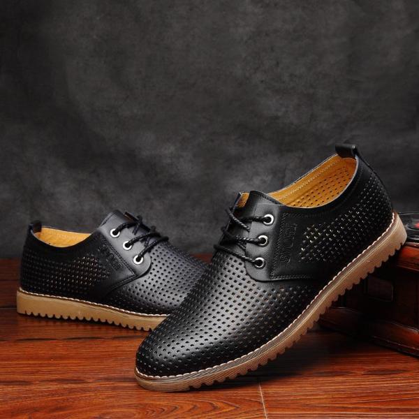 Leather Summer Breathable Soft Flat Casual Shoes-men-wanahavit-Black Casual Shoes-6-wanahavit