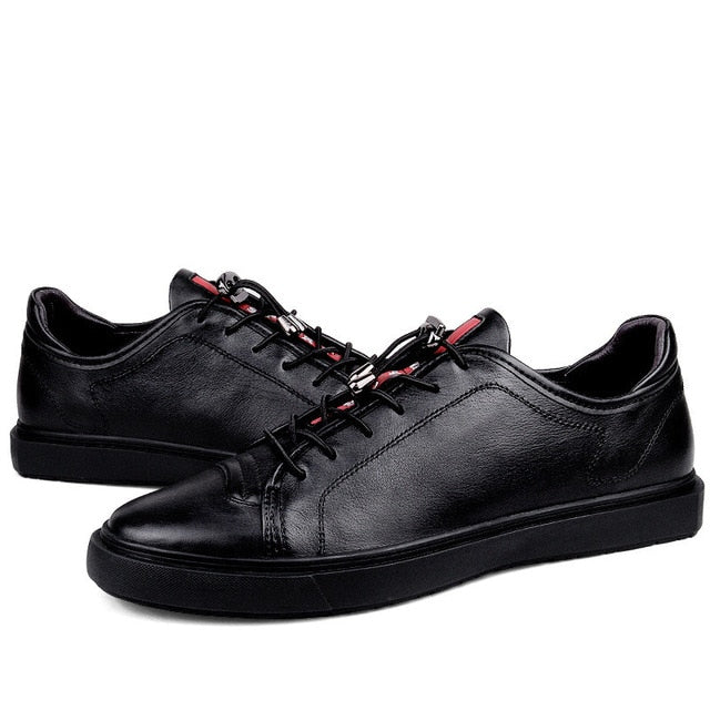 Luxury Real Leather Casual Fashion Trendy Sneakers-unisex-wanahavit-Black Sneakers-6-wanahavit