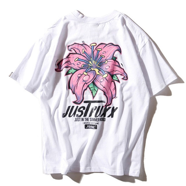 Just In The Summer Mood Hip Hop Streetwear Loose Tees-unisex-wanahavit-White-Asian M-wanahavit