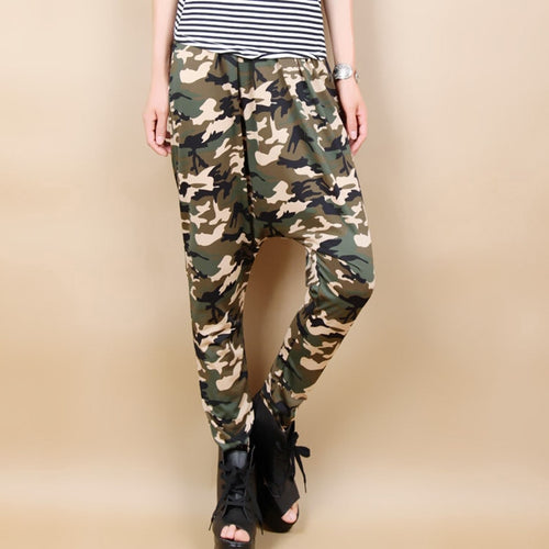 Load image into Gallery viewer, Camouflage Hip Hop Harem Pants-women-wanahavit-wanahavit
