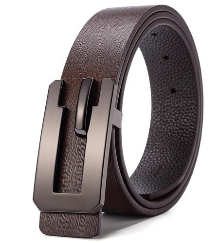 Smooth Buckle Top Layer Cow Genuine Leather Belts-men-wanahavit-LU572 C-105CM-wanahavit