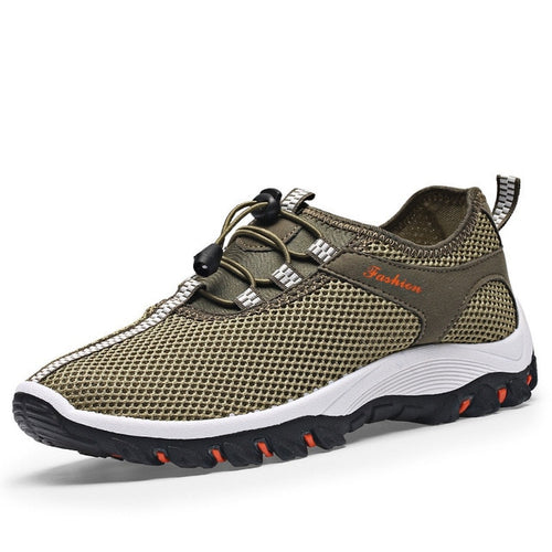 Load image into Gallery viewer, Summer Breathable Mesh Light Sneakers Shoes-unisex-wanahavit-Army Green-6.5-wanahavit

