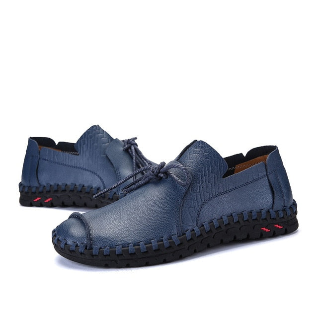 Genuine Leather Casual Soft Comfortable Moccasins Shoe-men-wanahavit-Blue Casual Shoes-41-wanahavit