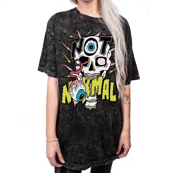 Punk Rock Skull Printed Tees v1-unisex-wanahavit-Goth Gang-S-wanahavit