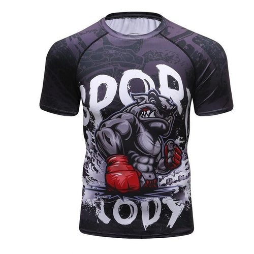 Load image into Gallery viewer, MMA Printed Workout Quick Dry Fitness Tees-men fitness-wanahavit-10-Asian size XL-wanahavit

