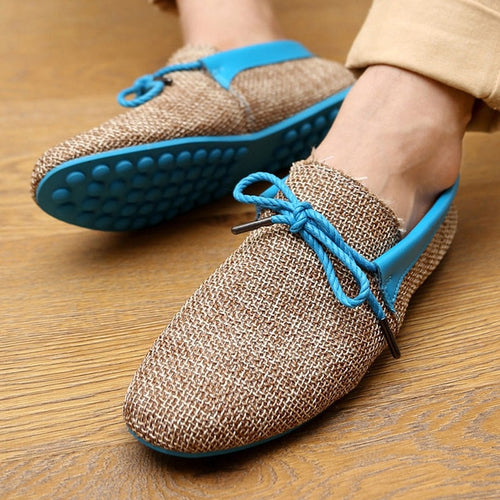 Load image into Gallery viewer, Summer Fashion Weaving Casual Soft Loafer Shoes-unisex-wanahavit-Blue Casual Shoes-6.5-wanahavit

