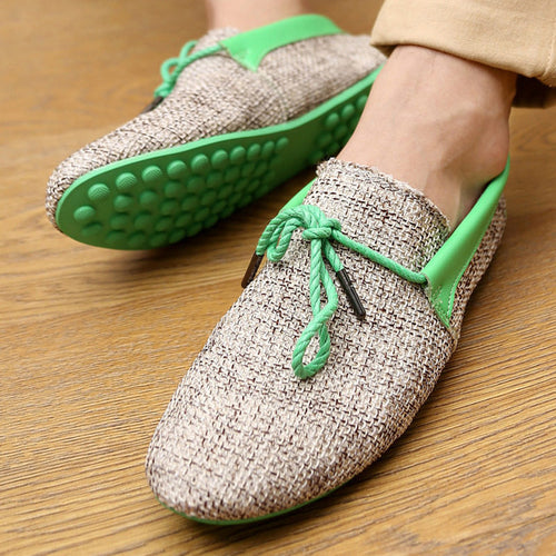 Load image into Gallery viewer, Summer Fashion Weaving Casual Soft Loafer Shoes-unisex-wanahavit-Green Casual Shoes-6.5-wanahavit
