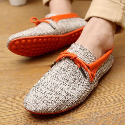 Load image into Gallery viewer, Summer Fashion Weaving Casual Soft Loafer Shoes-unisex-wanahavit-Orange Casual Shoes-6.5-wanahavit
